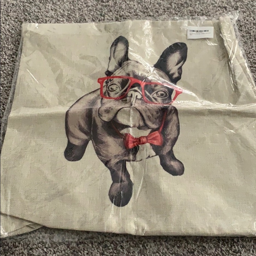 Frenchie throw pillow case